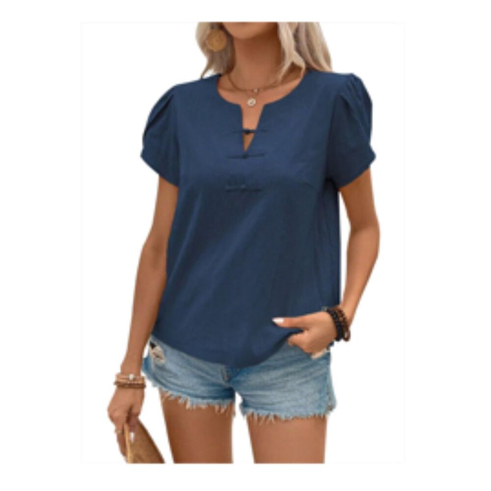 TUNIC BLOUSES DRESSY CASUAL CUTE, MEDIUM, 5H-138T005